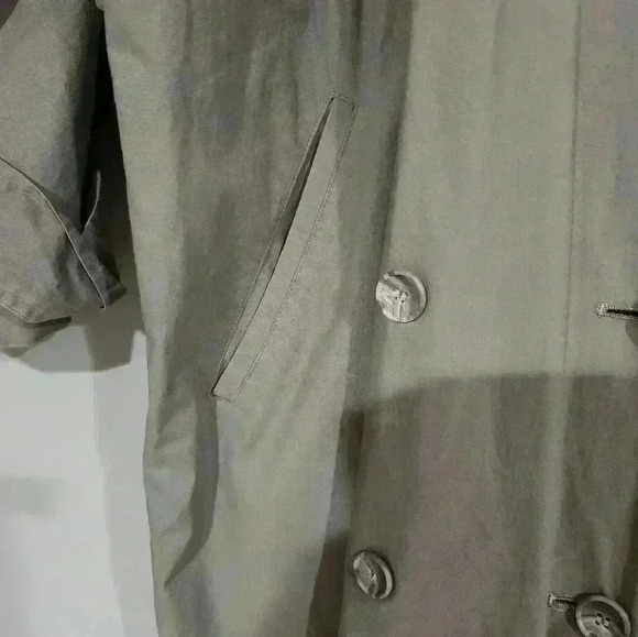 Vintage Anne Klein Rainwear Raincoat Trenchcoat tan/brown Size 14 - Picture 5 of 11